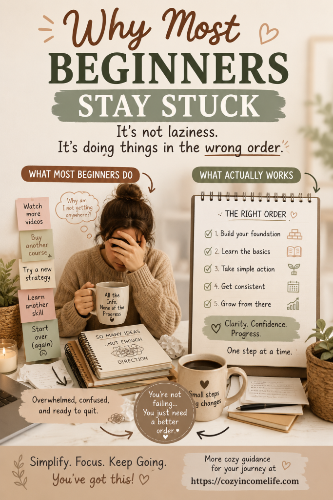 Why Most Beginners Stay Stuck (And It’s Not Because They’re Lazy)